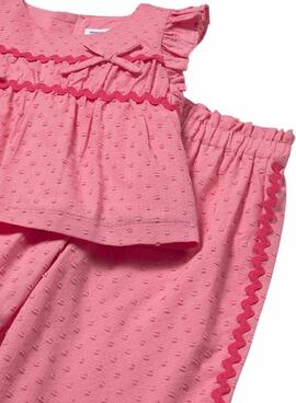 Conjunto Mayoral blusa rosa y pantalón a juego para niña