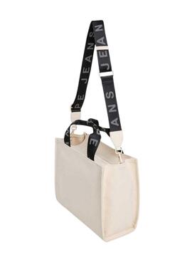 Bolso Pepe Jeans Trisha beige para mujer
