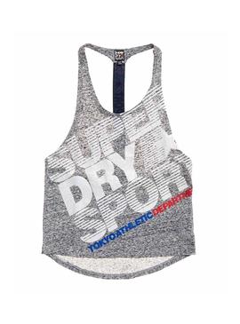 Camiseta Superdry Sport Star Gris Mujer