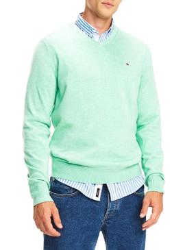 Jersey Tommy Jeans Silk Verde Hombre