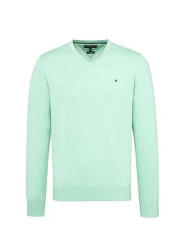 Jersey Tommy Jeans Silk Verde Hombre