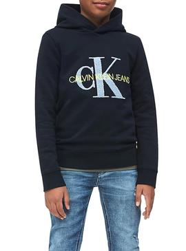 Sudadera Calvin Klein Terry Negro Niño