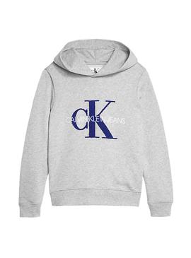 Sudadera Calvin Klein Terry Gris Niño