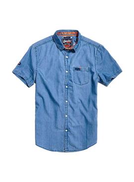 Camisa Superdry Miami Loom Denim Hombre