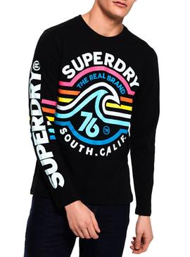 Camiseta Superdry Wave Negro Hombre