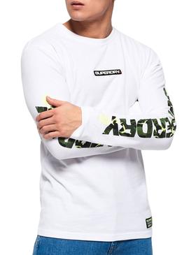 Camiseta Superdry Trophy Blanco Hombre