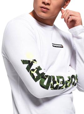 Camiseta Superdry Trophy Blanco Hombre