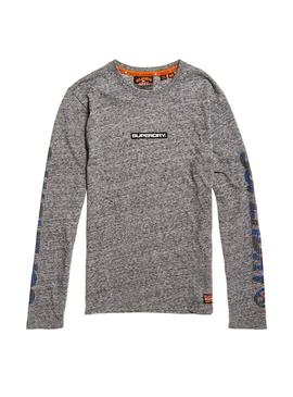 Camiseta Superdry Trophy Gris Hombre