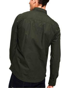 Camisa Superdry Rookie Paperweight Verde Hombre