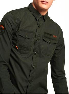 Camisa Superdry Rookie Paperweight Verde Hombre