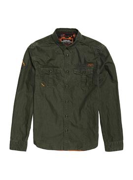 Camisa Superdry Rookie Paperweight Verde Hombre