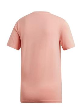 Camiseta Adidas Trefoil Rosa Para Mujer