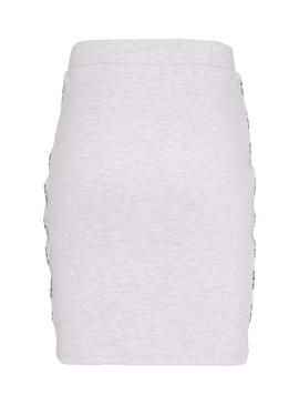 Falda Tommy Jeans Piping Bodycon Gris Mujer