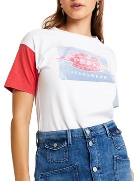 Camiseta Pepe Jeans Afida Blanco Mujer