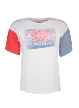 Camiseta Pepe Jeans Afida Blanco Mujer