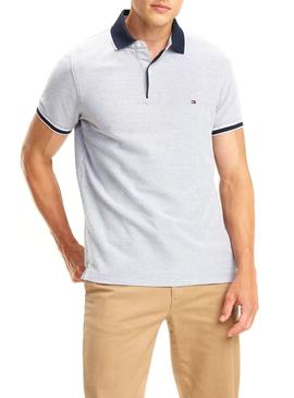 Polo Tommy Hilfiger Oxford Gris Hombre