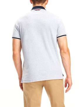 Polo Tommy Hilfiger Oxford Gris Hombre