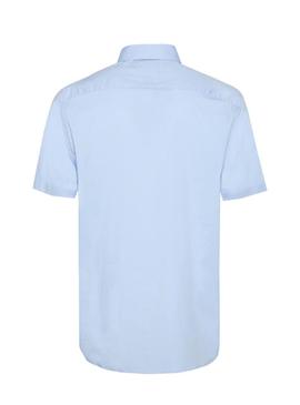 Camisa Tommy Hilfiger Poplin Azul Hombre