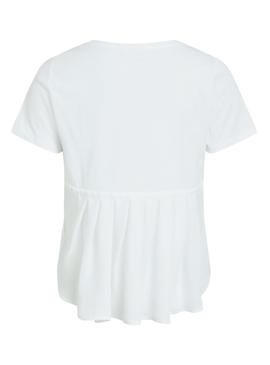 Camiseta Vila Mixi Blanco Mujer