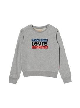 Sudadera Levis Billie Sequins Gris Niña