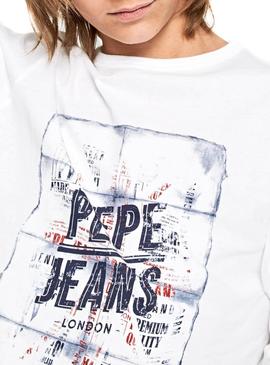 Camiseta Pepe Jeans Cesar Blanco Niño