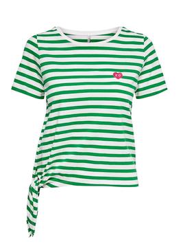 Camiseta Only Brave Verde Listas Mujer