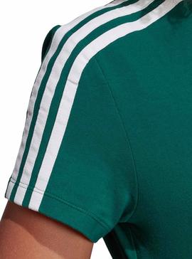 Camiseta Adidas Cropped Verde Mujer 
