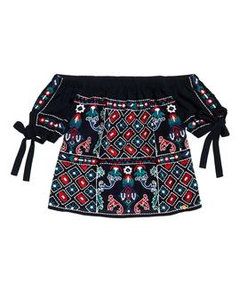 Top Superdry Raffella Marino Mujer