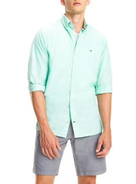 Camisa Tommy Hilfiger Essential Verde Hombre 