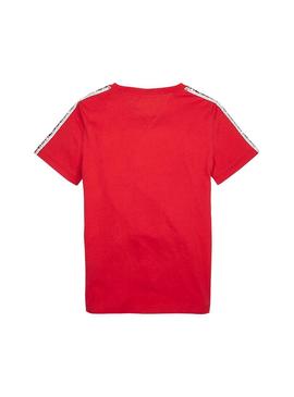 Camiseta Tommy Hilfiger Flag Tape Rojo Niño