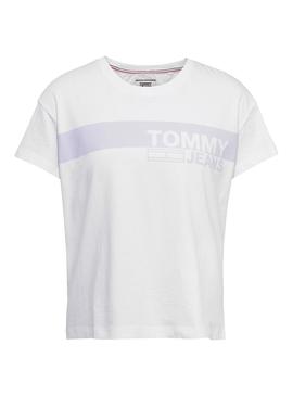 Camiseta Tommy Jeans Corporate Lila Mujer