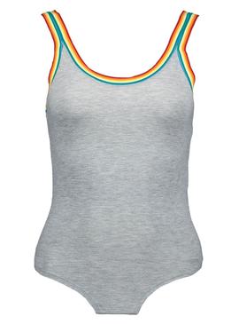 Body Only Rainbow Gris Mujer