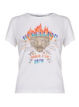 Camiseta Only Dixie Rebel Blanco