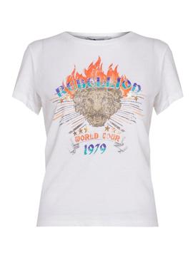 Camiseta Only Dixie Rebel Blanco