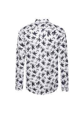 Camisa Tommy Hilfeger Palmtree Blanco Hombre
