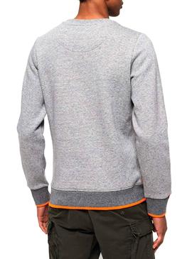 Jersey Superdry Orange Label Gris Hombre