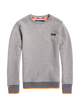 Jersey Superdry Orange Label Gris Hombre