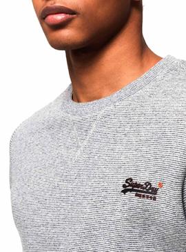 Jersey Superdry Orange Label Gris Hombre