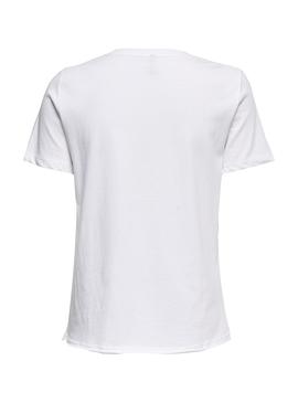 Camiseta Only Indre Blanco Mujer