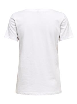 Camiseta Only Kita Blanco Mujer