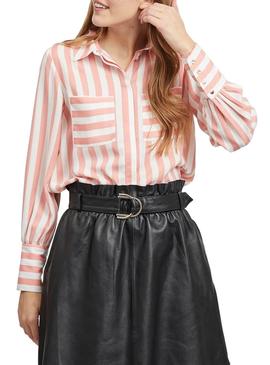 Camisa Vila Rayas Rosa Mujer