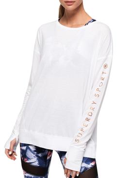 Camiseta Superdry Active Studio Blanco Mujer