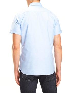 Camisa Tommy Hilfiger Organic Oxford Azul Hombre