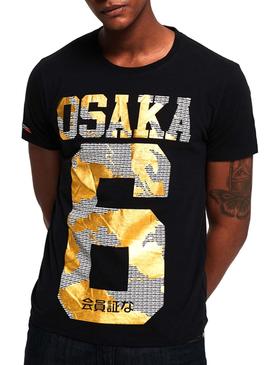 Camiseta Superdry Osaka Monochrome Negro Hombre