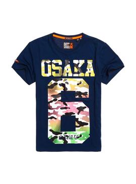 Camiseta Superdry Osaka Lite Azul Hombre