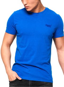 Camiseta Superdry Basic Lite Azul Electrico Hombre