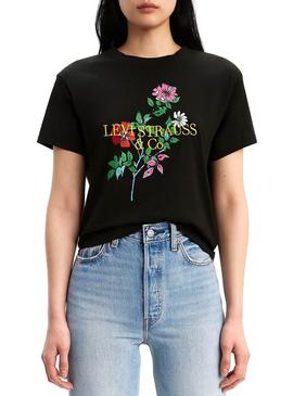 Camiseta Levis 90s Negro Mujer