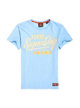 Camiseta Superdry Ticket Pastel Azul Hombre