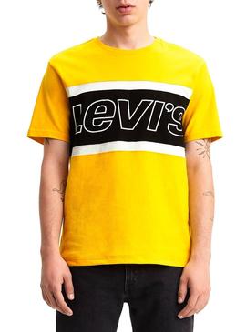 Camiseta Levis Colorblock Amarillo Hombre
