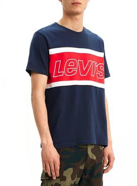 Camiseta Levis Colorblock Marino Hombre